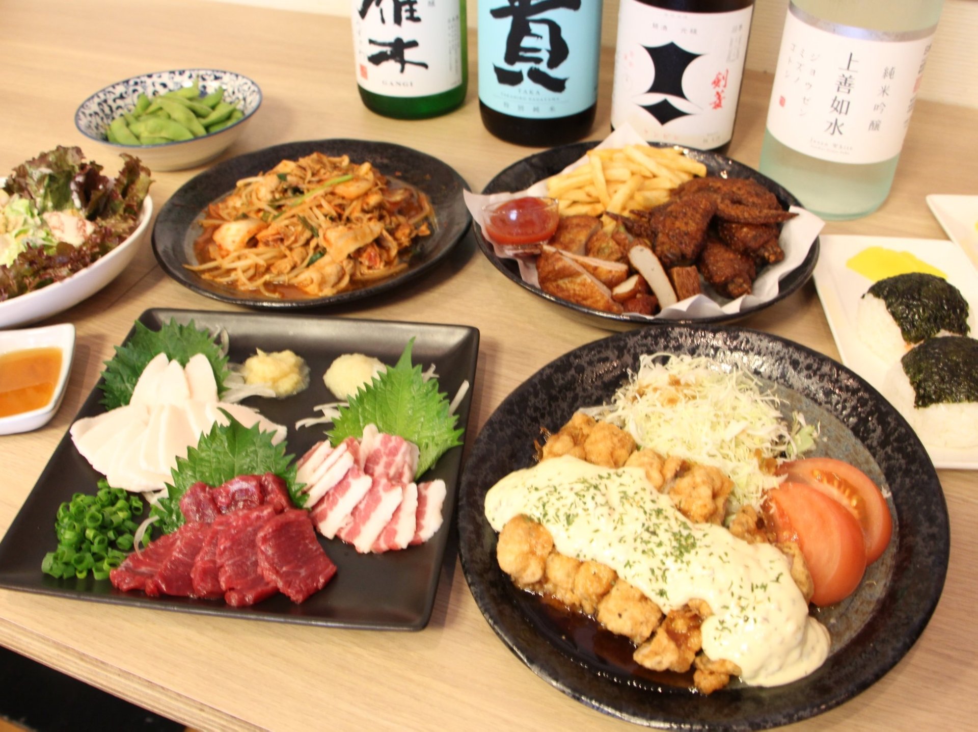馬刺し3種盛付き