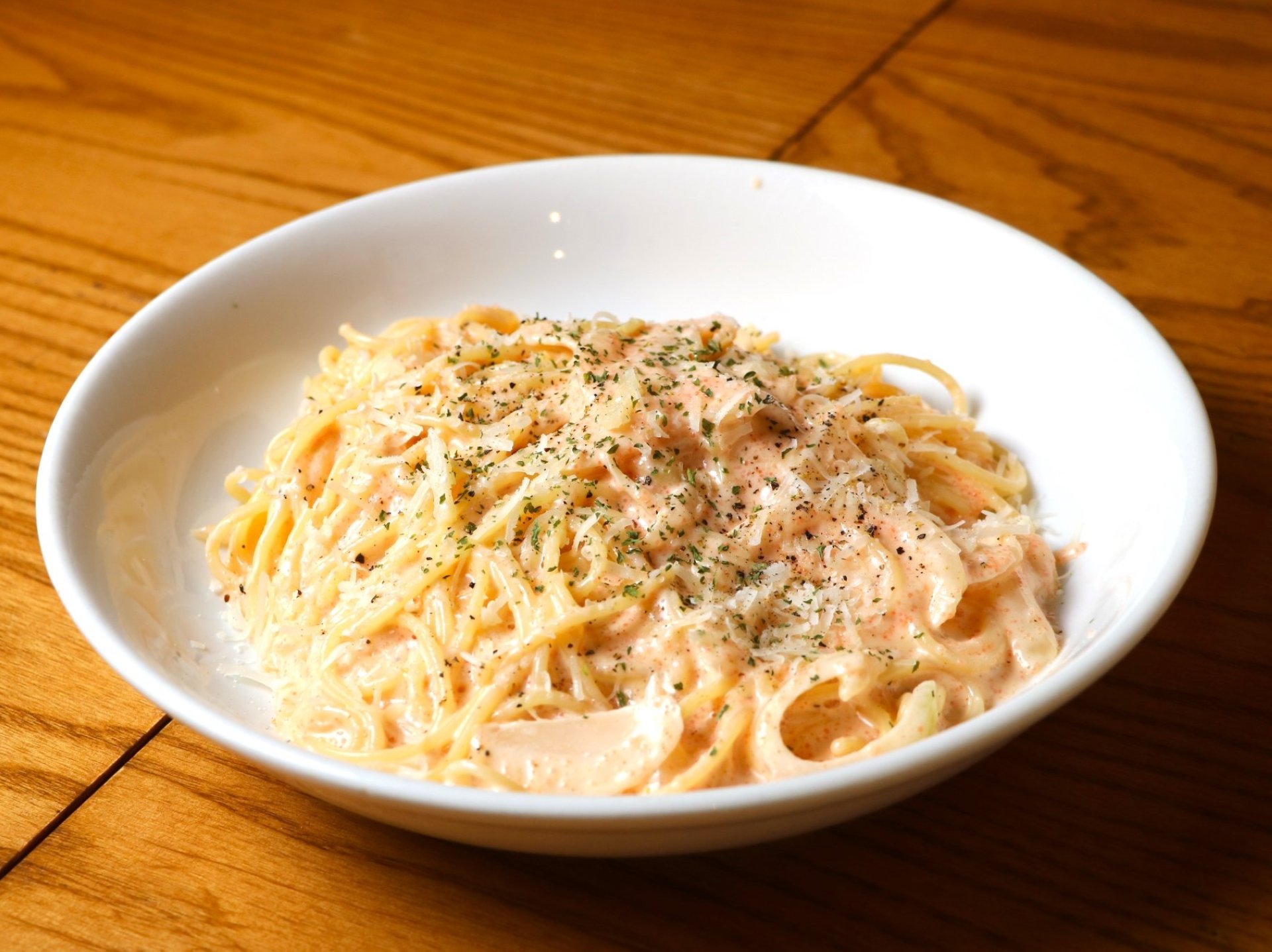 〆はパスタ♪たらこクリームパスタ(裏メニュー♥)