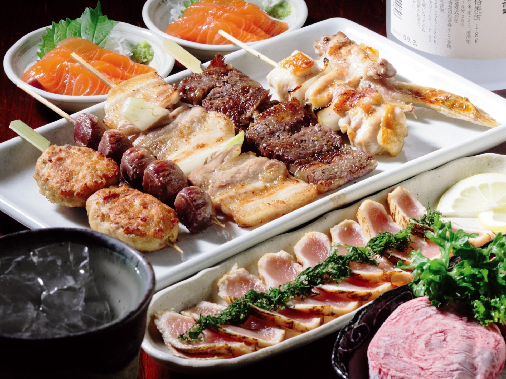刺盛コース6,600円(120分飲み放題付)全8品