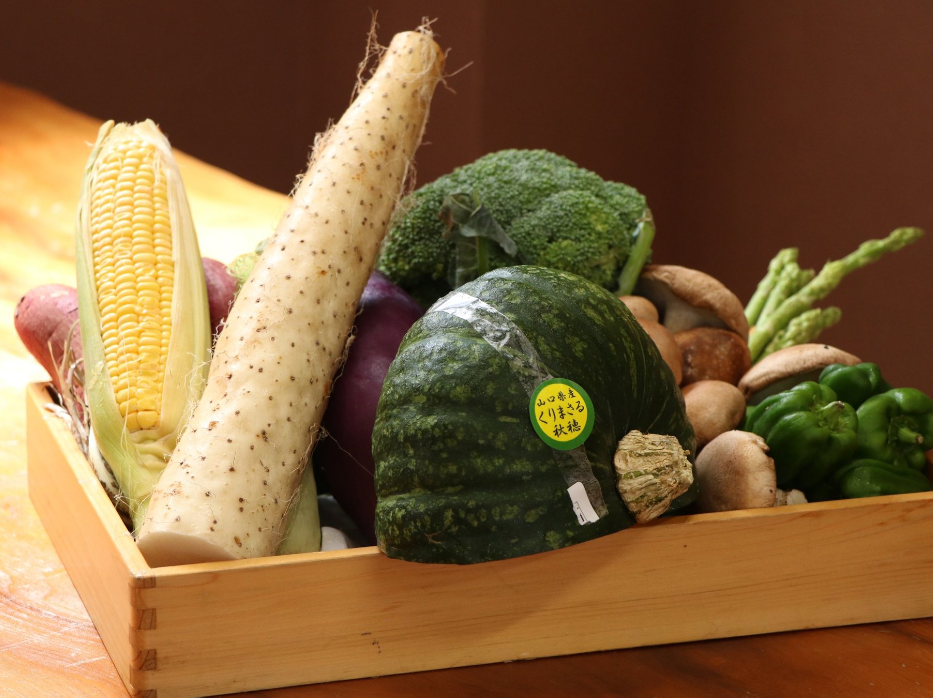 単品の野菜天はその日仕入れた野菜ボックスから選んでいただきます♪
