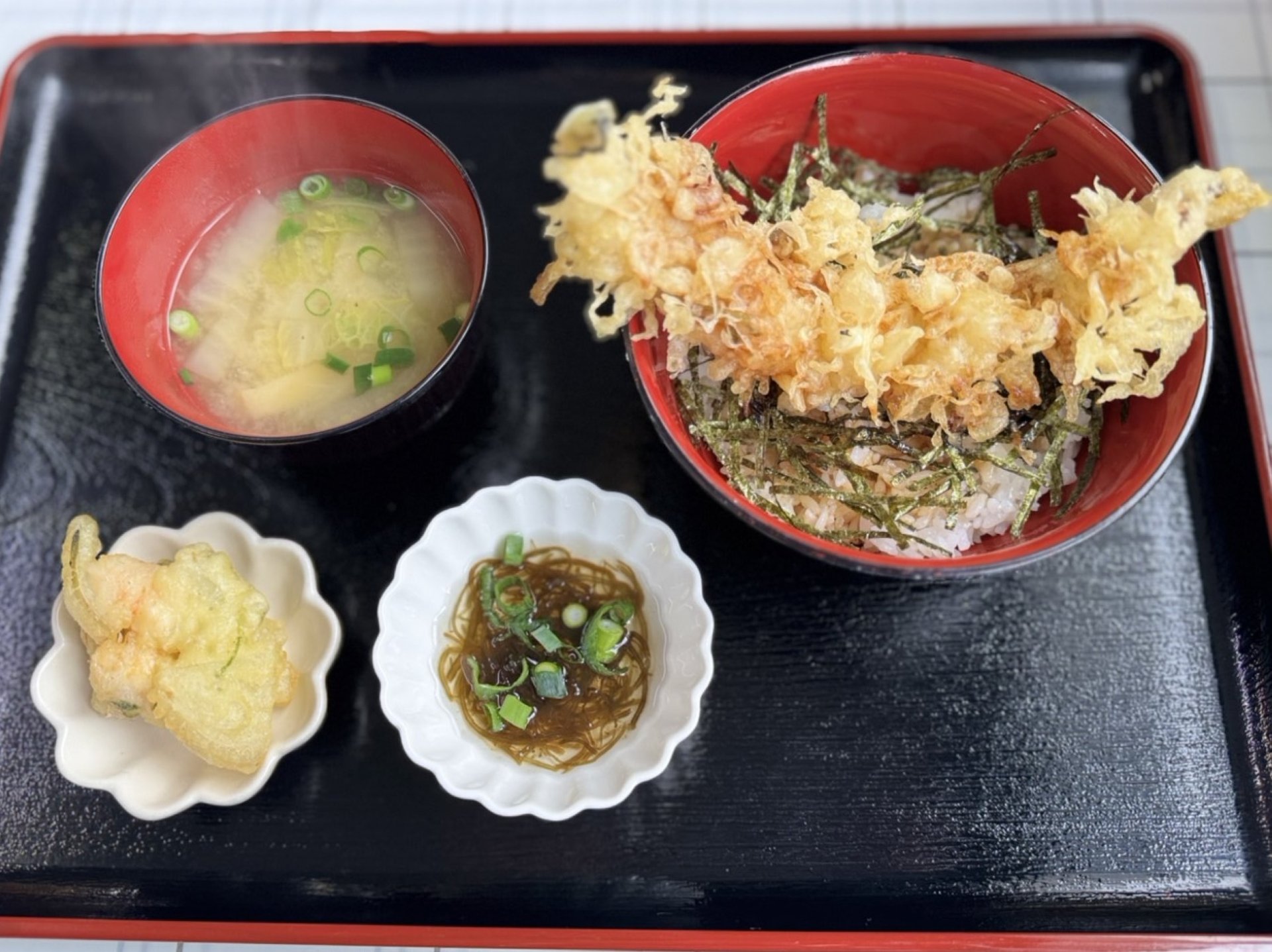 穴子天丼定食