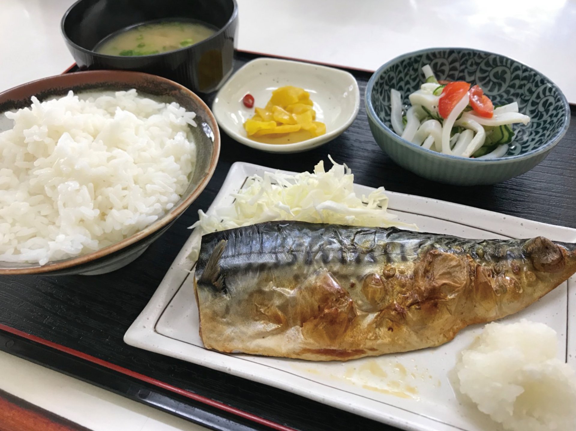 焼き鯖定食