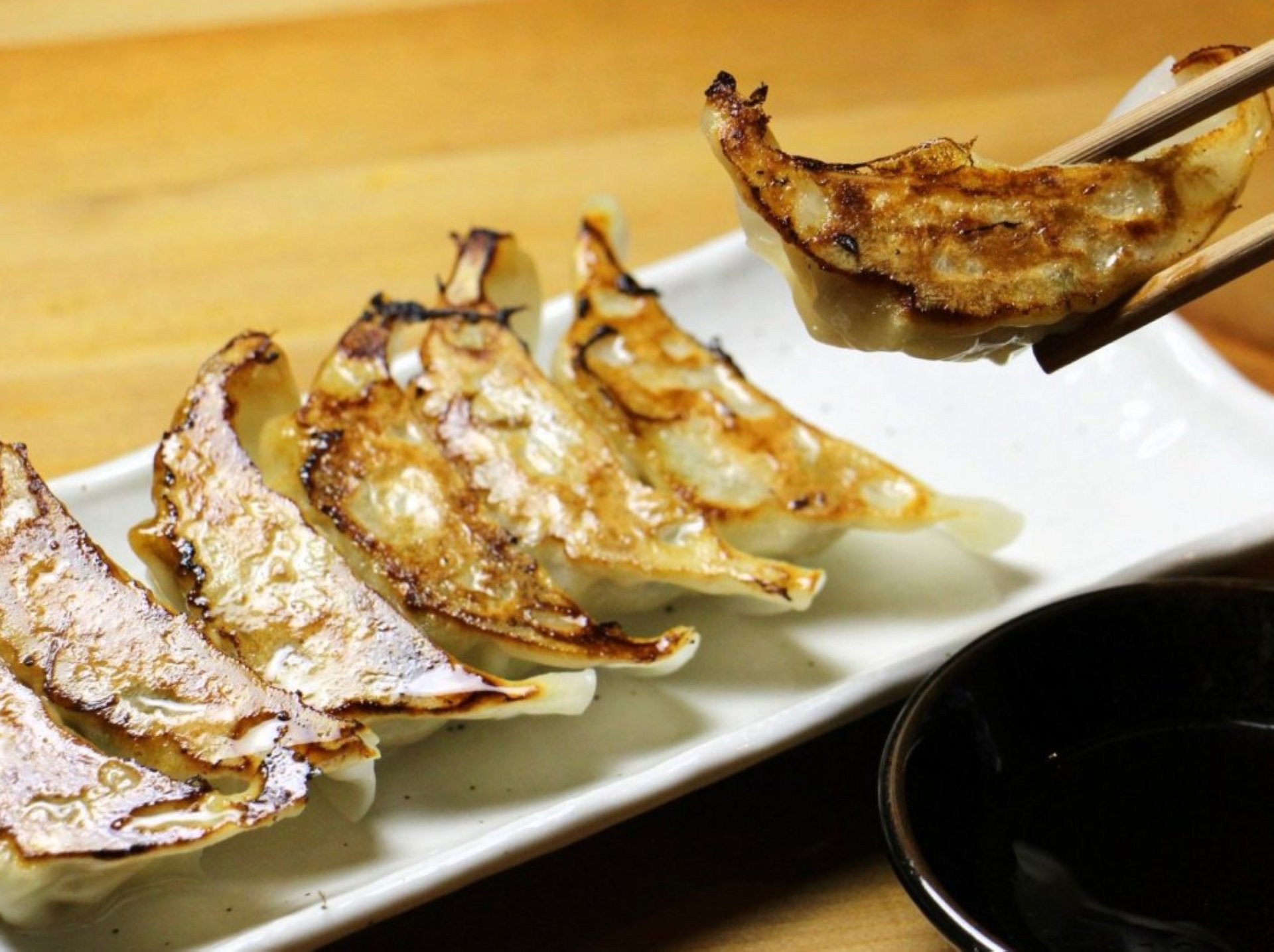 地元の食材を使った餃子
