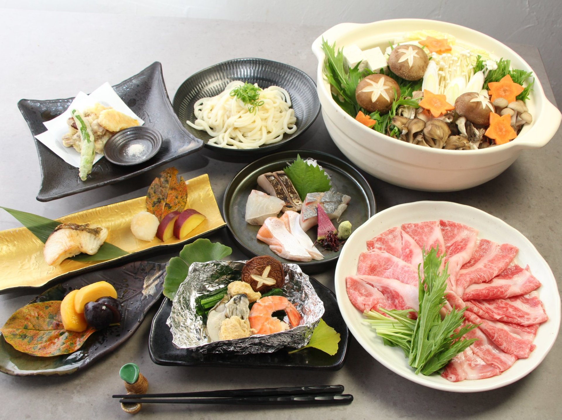 【おすすめ】和牛とキノコの柚子塩鍋の7,700円