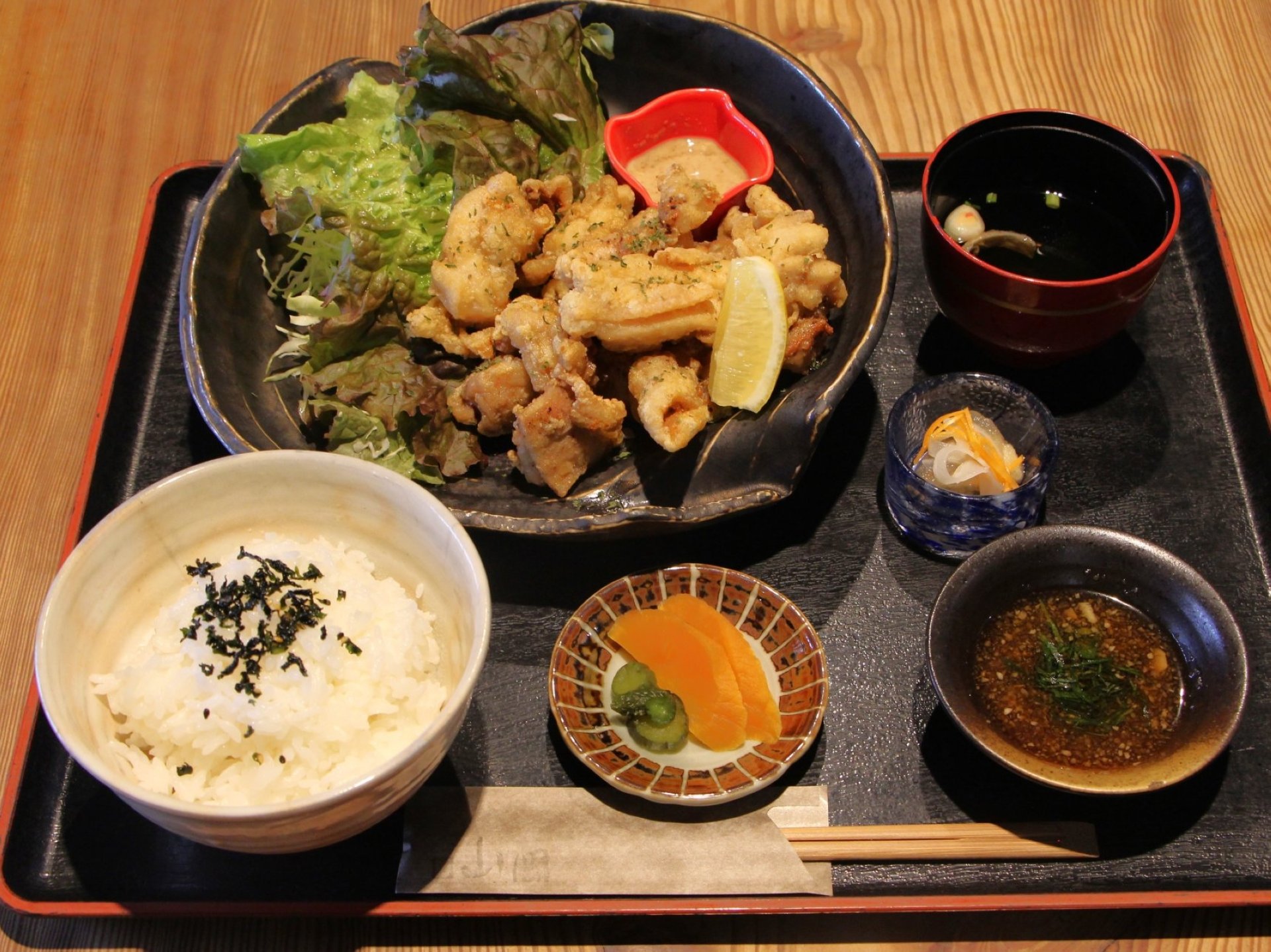 長州鶏の竜田揚げ定食