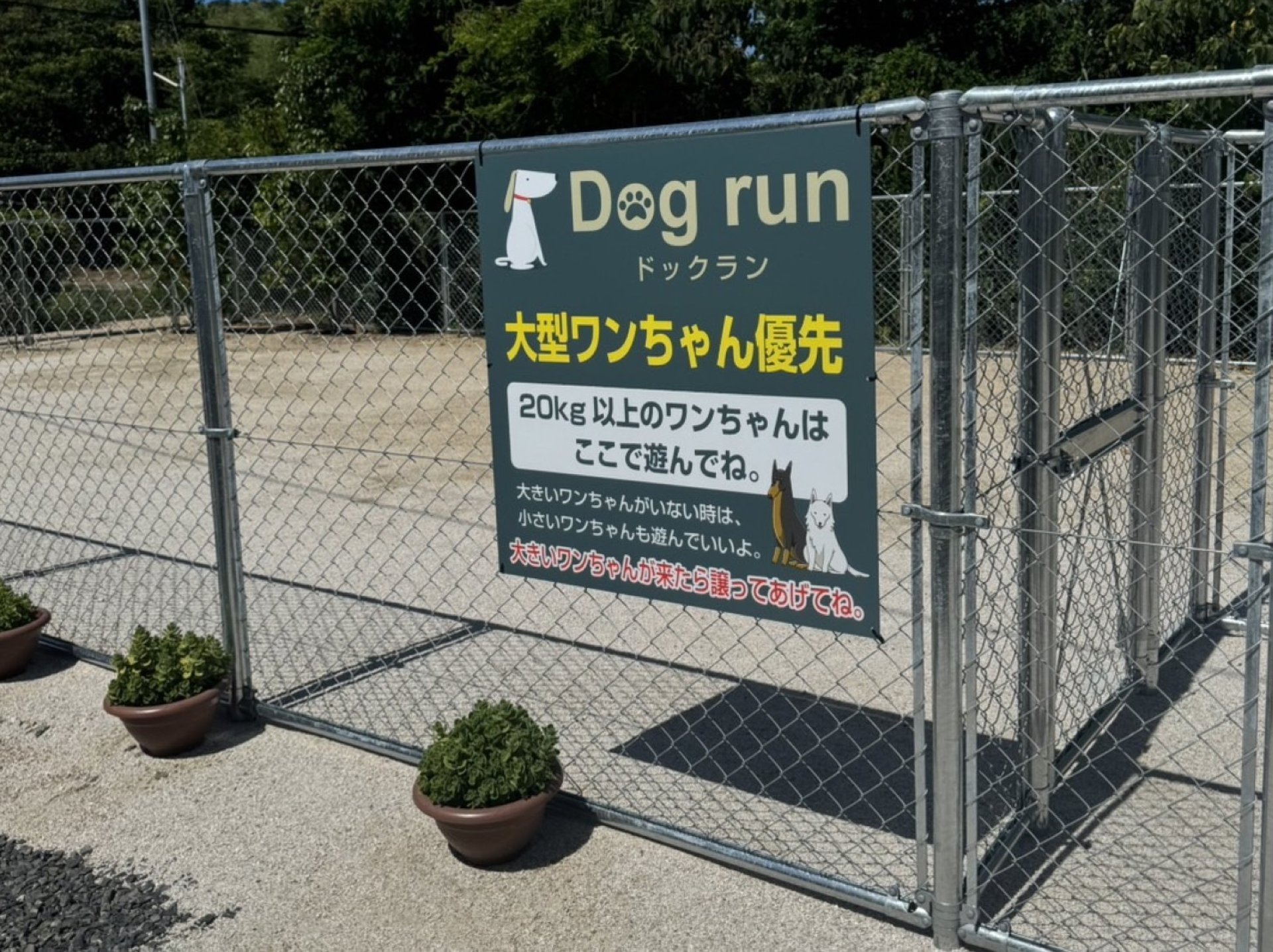屋外ドッグラン