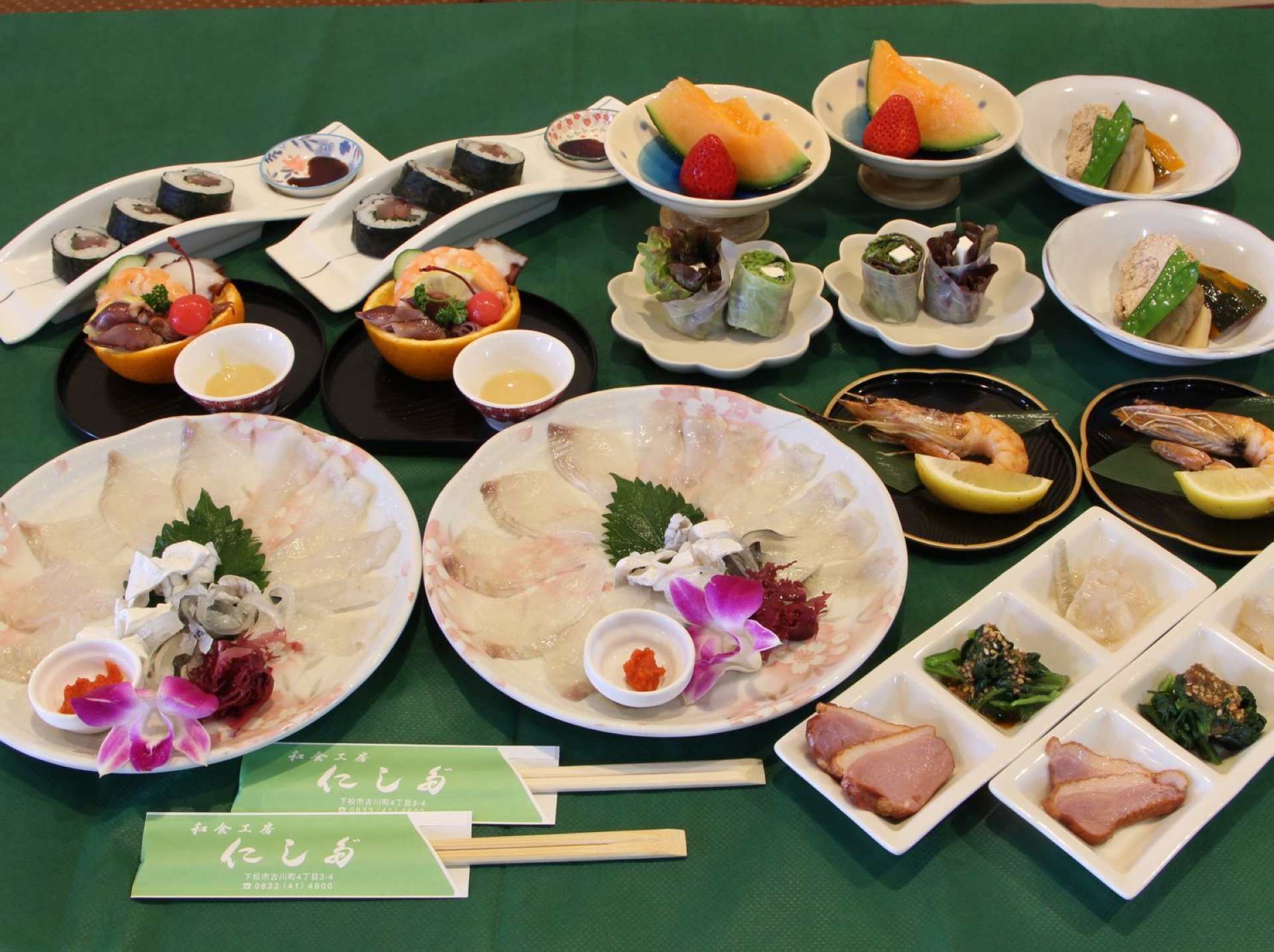 ひらめとふぐの食べ比べ御膳（限定10食）