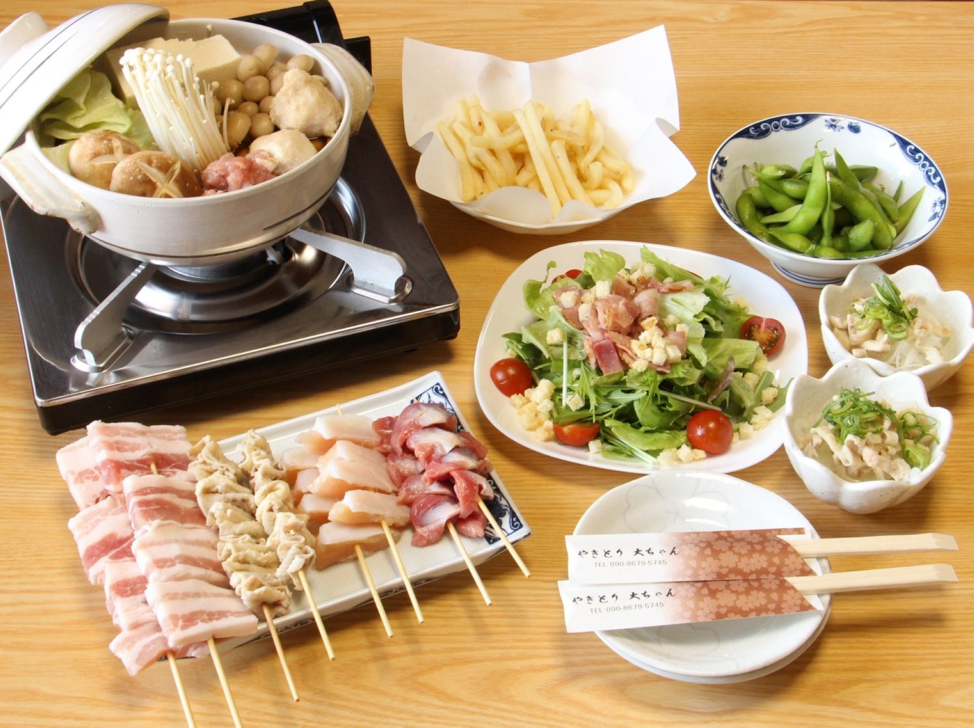 90分飲放付とり鍋コース5,500円　※前日迄要予約、2名～