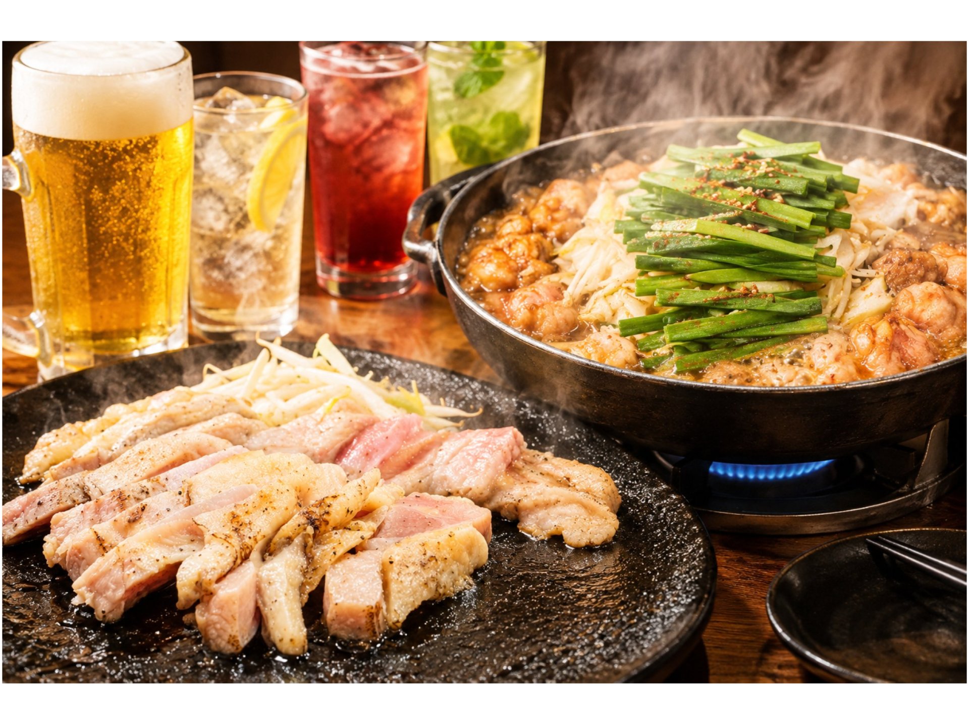 溶岩焼き＆特製鍋食べ飲み放題100分5,000円
