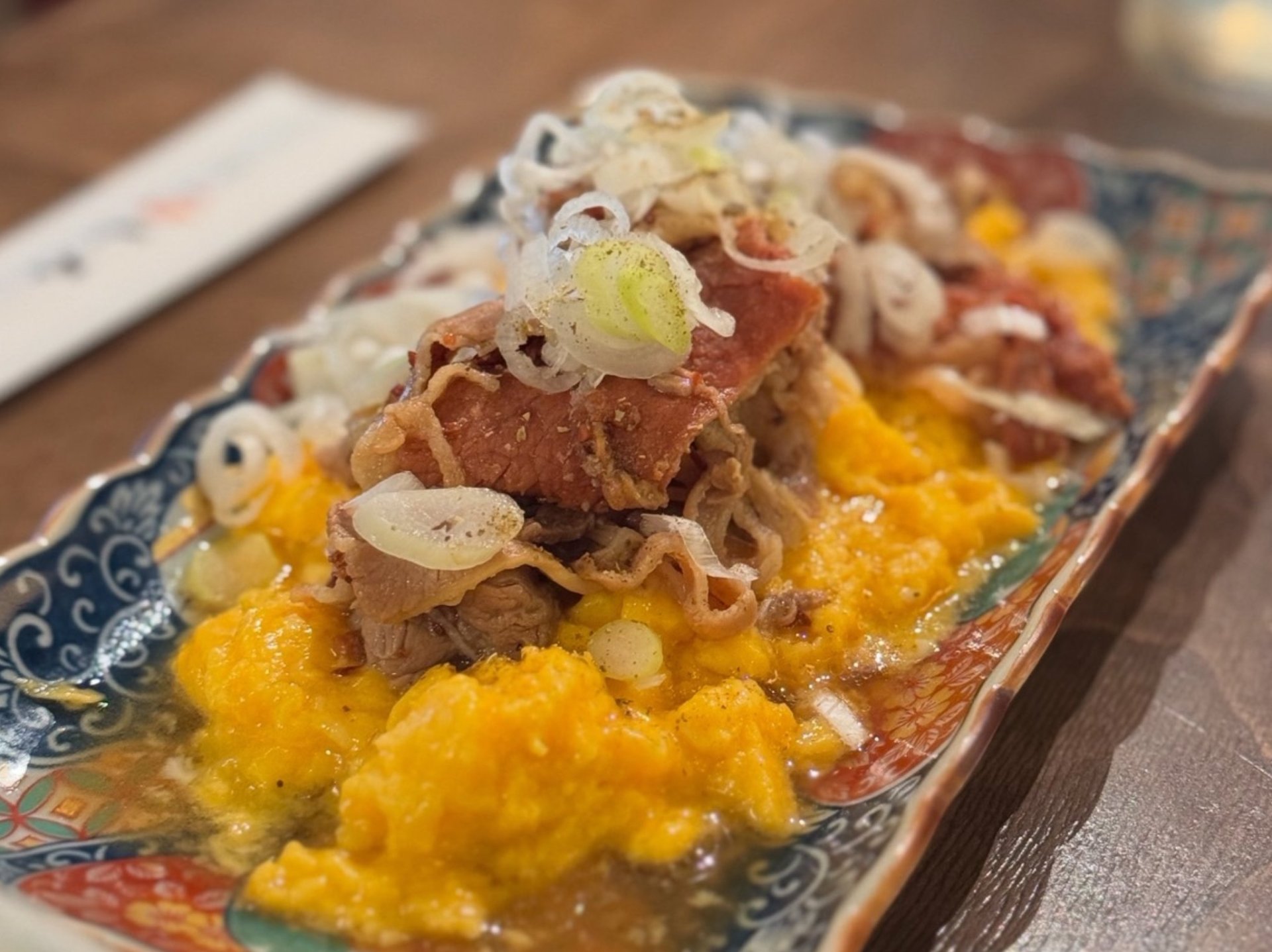 ふわふわたまごのぎゅう煮のせ