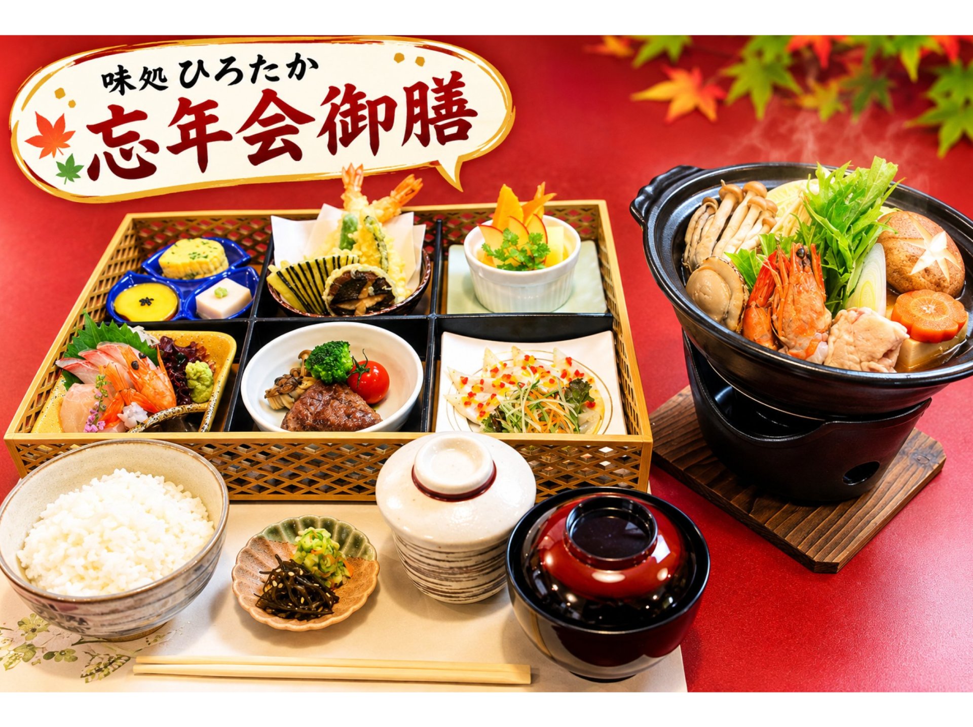 新登場！【忘年会御膳】4,000円～